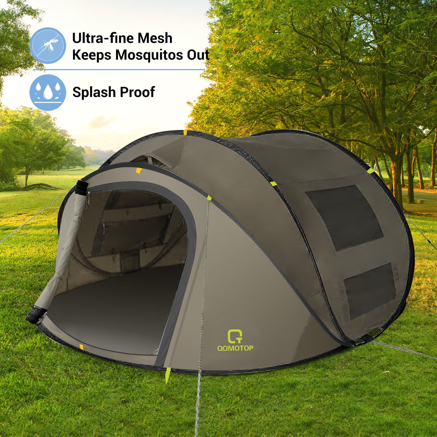 Instant Tent 4-Person Camp Tent - Green