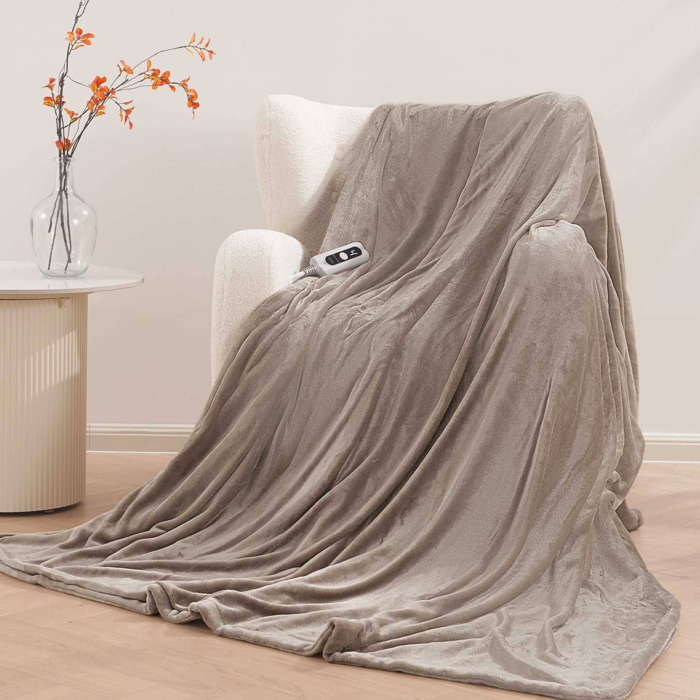 Electric Blanket 72" x 84" Full Size Heated Blanket, 6 Heating Levels, 10H Auto-off, Machine Washable - Linen