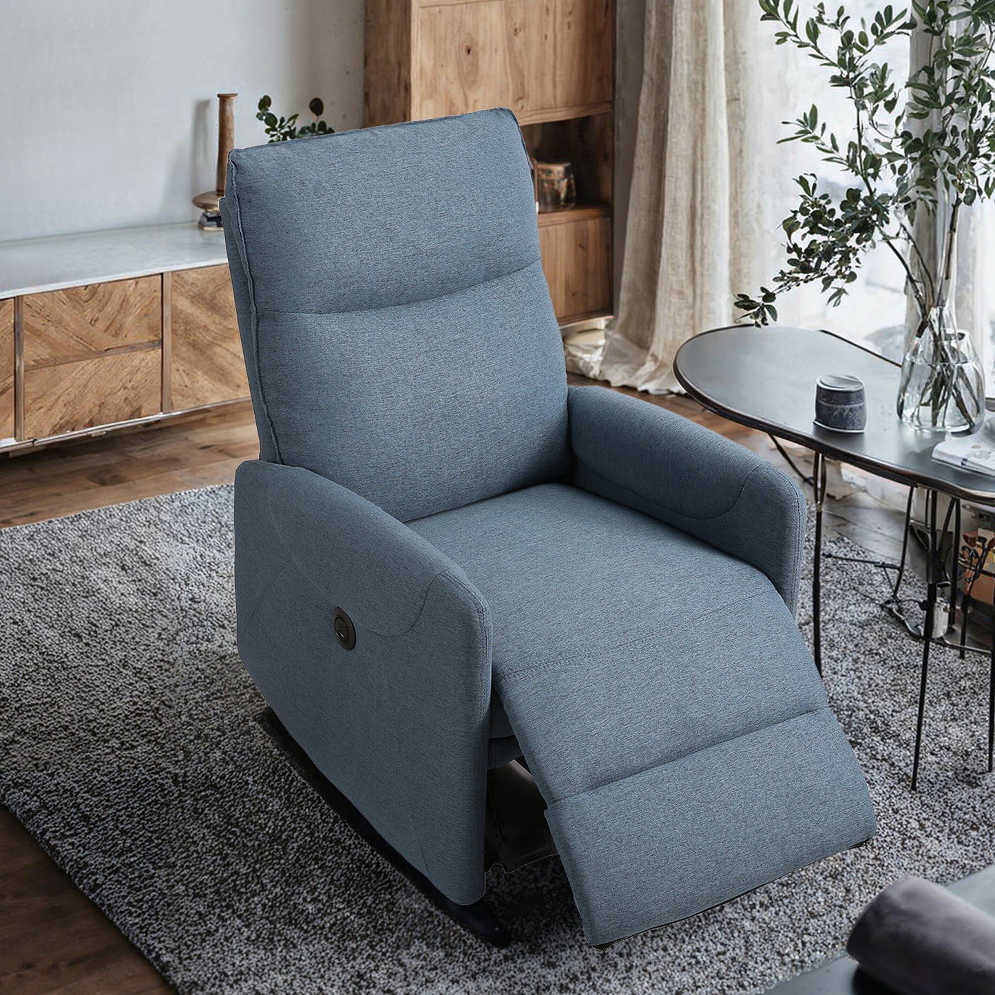 MARNUR Recliner Sofa, Blue