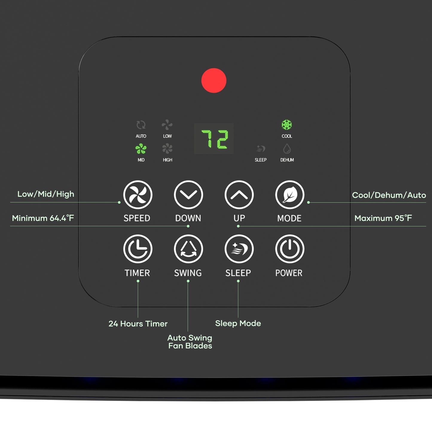 MaxKare Portable Air Conditioner - 8000 BTU, 200 sq. ft Coverage with Cooler, Dehumidifier, Remote Control  MaxKare 8000 BTU Portable Air Conditioner, 3-in-1 AC with Cooler  Dehumidifier Fan Mode, 200 Sq.ft with Remote Control