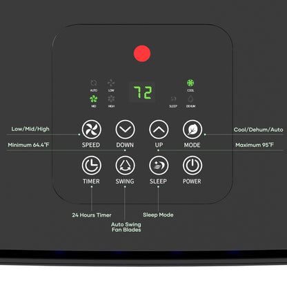 MaxKare Portable Air Conditioner - 8000 BTU, 200 sq. ft Coverage with Cooler, Dehumidifier, Remote Control  MaxKare 8000 BTU Portable Air Conditioner, 3-in-1 AC with Cooler  Dehumidifier Fan Mode, 200 Sq.ft with Remote Control