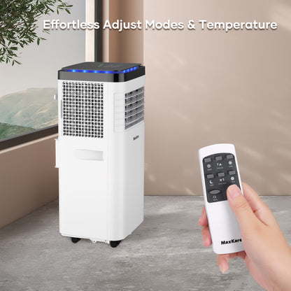 MaxKare Portable Air Conditioner - 8000 BTU, 200 sq. ft Coverage with Cooler, Dehumidifier, Remote Control  MaxKare 8000 BTU Portable Air Conditioner, 3-in-1 AC with Cooler  Dehumidifier Fan Mode, 200 Sq.ft with Remote Control