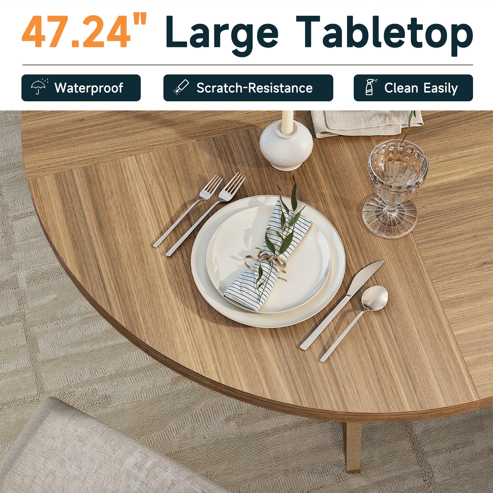 Load image into Gallery viewer, MARNUR Round Dining Table for 4 Person for Home Dining Room Kitchen Living Room
