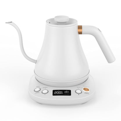 Electric Gooseneck Kettle Temperature Control, Pour Over Kettle for Coffee and Tea, 100% Stainless Steel Inner Lid and Bottom