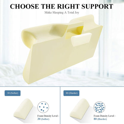 Memory Foam Pillow for Back Side Stomach Sleepers Hardness Adjustable Cervical Pillow Orthopedic Pillow Anti-Snoring Improve Sleep Quality