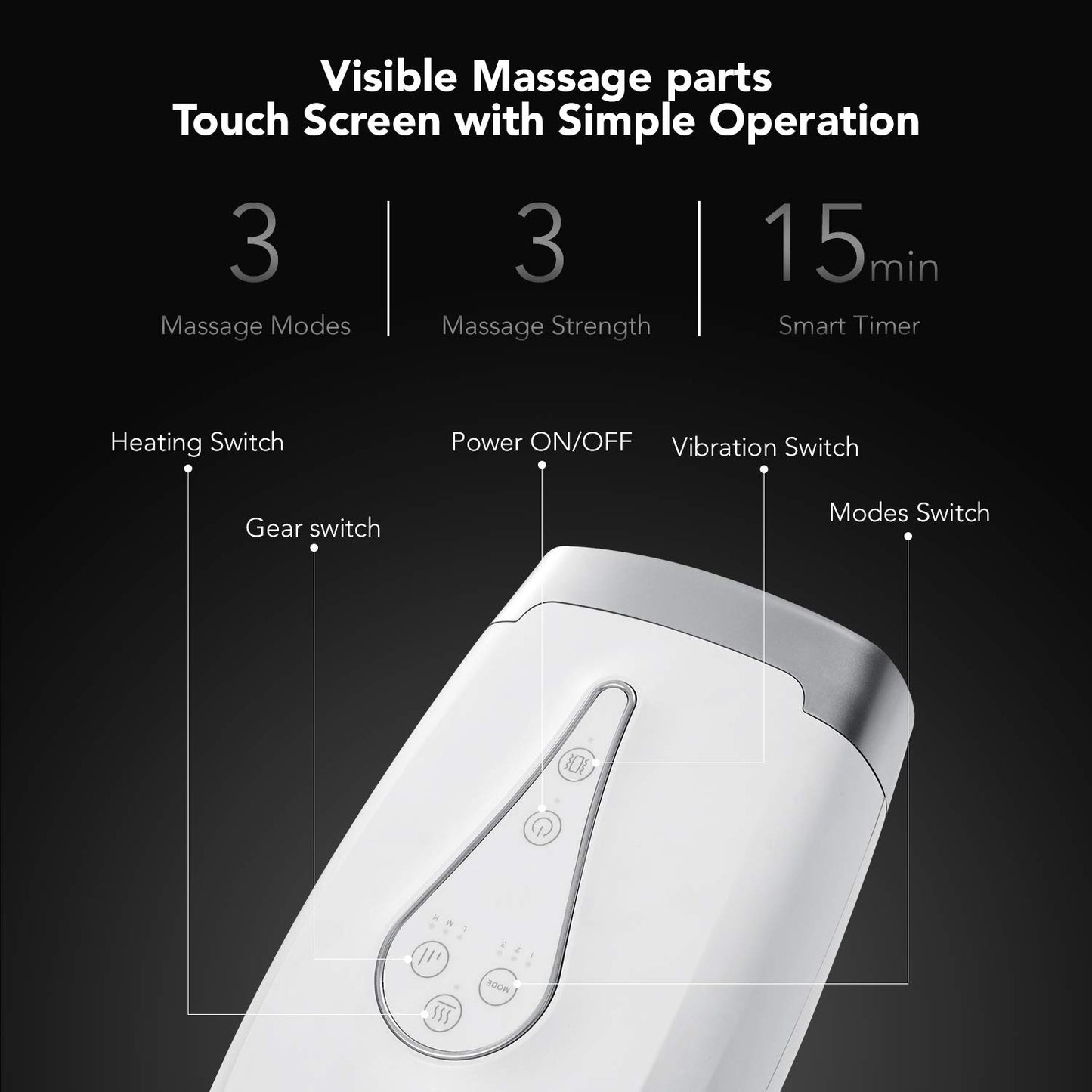 Cordless Electric Hand Massager with Air Pressure, Carpal Tunnel, and Finger Numbness, Heating & Vibrating,3-Mode Deep Massage for Muscle Soothing, Hand Skin Tighten