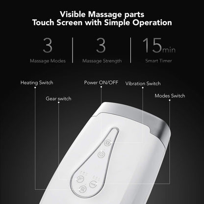 Cordless Electric Hand Massager with Air Pressure, Carpal Tunnel, and Finger Numbness, Heating & Vibrating,3-Mode Deep Massage for Muscle Soothing, Hand Skin Tighten