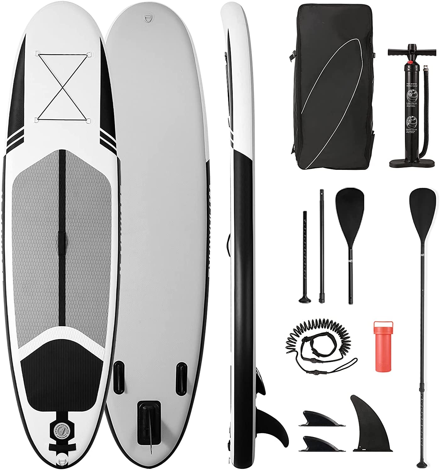 Stand Up Paddle Board 10'30''6'' Inflatable SUP with Premium Paddleboard & Bi-Directional Pump & Backpack Portable for Youth Adult