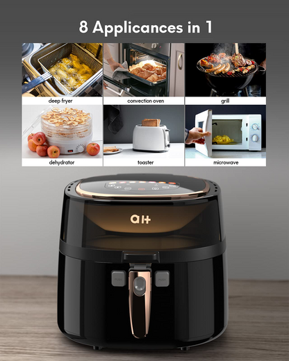 Large Air Fryer 8 Quart with Viewing Window, Big Capacity Family Size Oilless Airfryer Oven