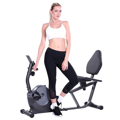 Magnetic Recumbent Exercise Bike for Adults Seniors -Pulse Rate Monitoring, 300 lb Capacity, phone holder and Quick Adjustable Seat- Indoor Magnetic Cycling Fitness Equipment for Home Workout