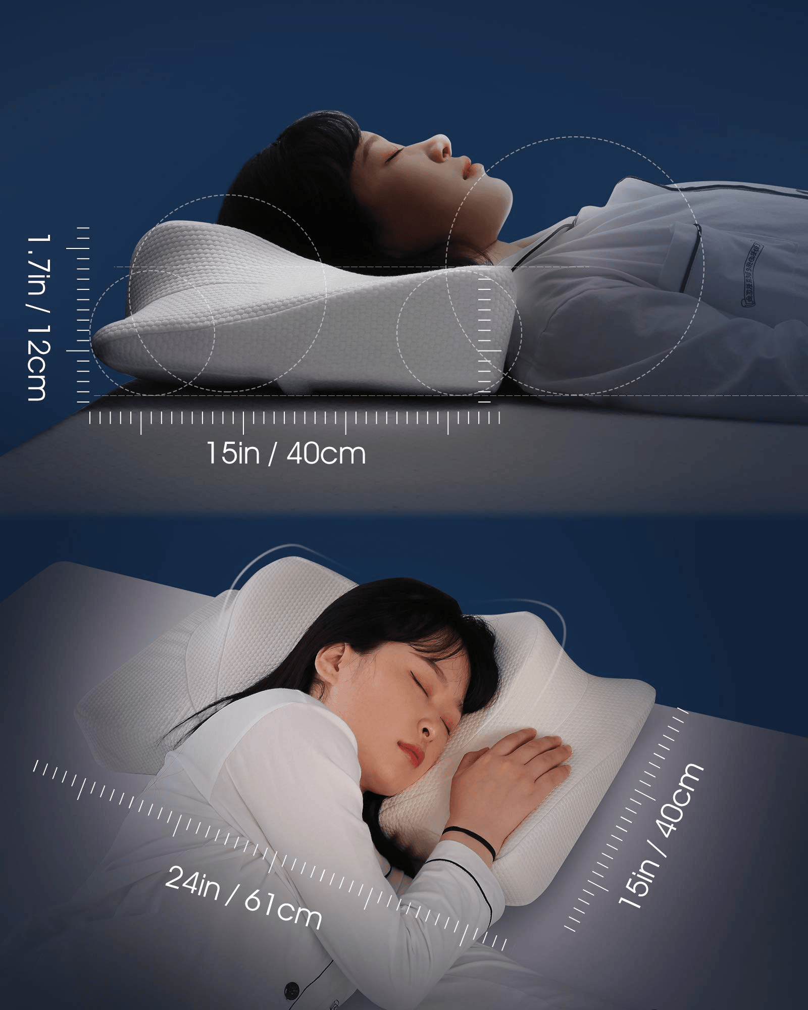 Memory Foam Pillow Cervical Contour Orthopedic Pillow for Neck Stiffne –  MARNUR