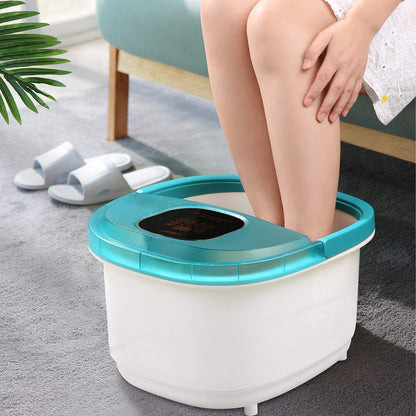 Foot Spa Bath Massager with 6 Motorized Rollers, Multifunction with Heat, Automatic Massage, Bubble Surging and Vibration, Pedicure Tub, 30-60mins Timer and +/- Temperature for Soothe Your Tired Feet - NAIPO