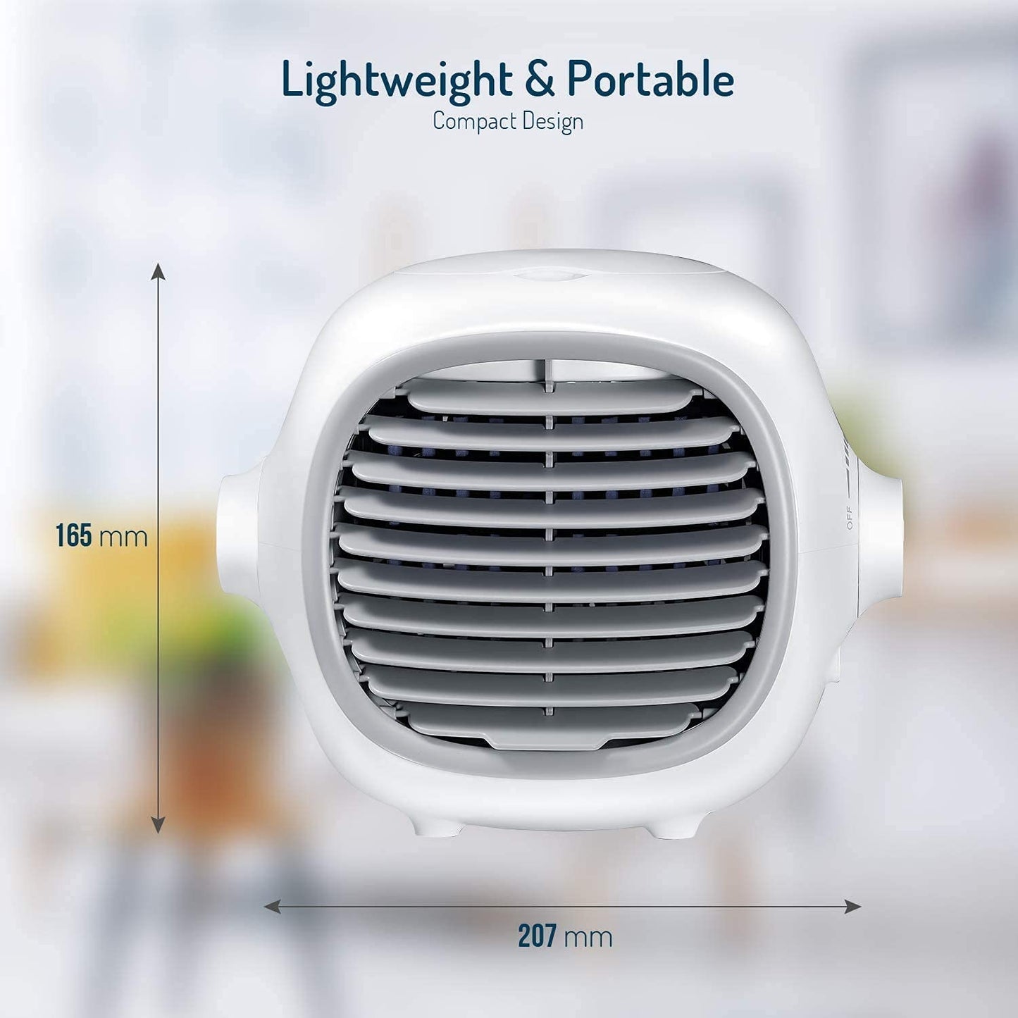 Portable Air Conditioner Fan Evaporative Portable Cooler Fan Space Cooler Fan Quiet Desk Fan with USB Recharged