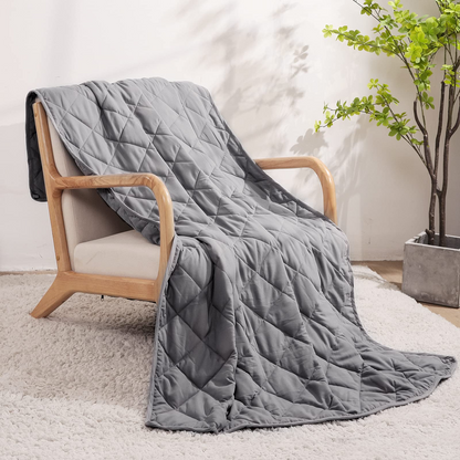 Weighted Blanket 15 LBS Twin Size Heavy Breathable Blanket for Adults, Heating & Cooling, All-Season, 48" X 72"