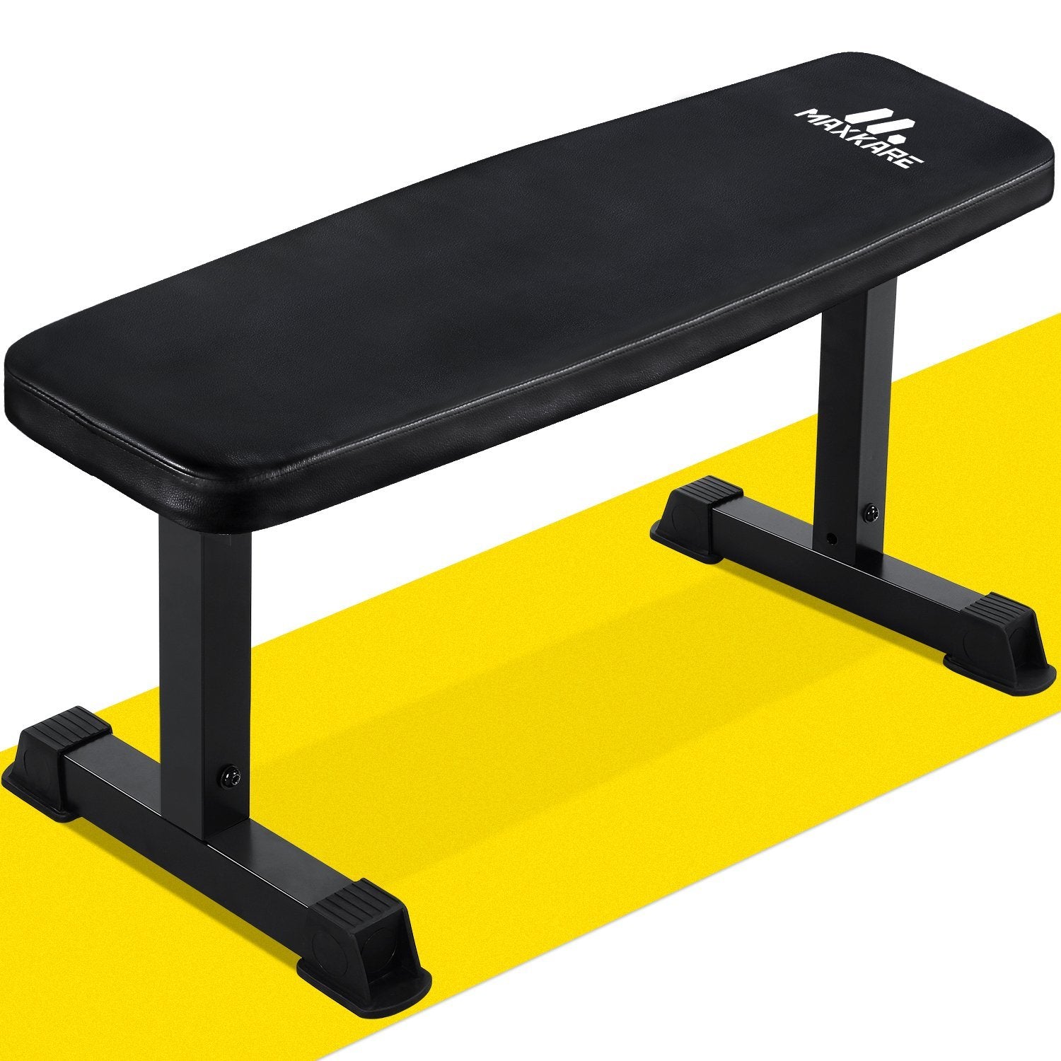 MaxKare Flat Weight Bench 500 LBS Capacity 42x18.5x19"Workout Exercise Fitness Bench Thick Backrest Cushion for Home Gym Strength Training - NAIPO