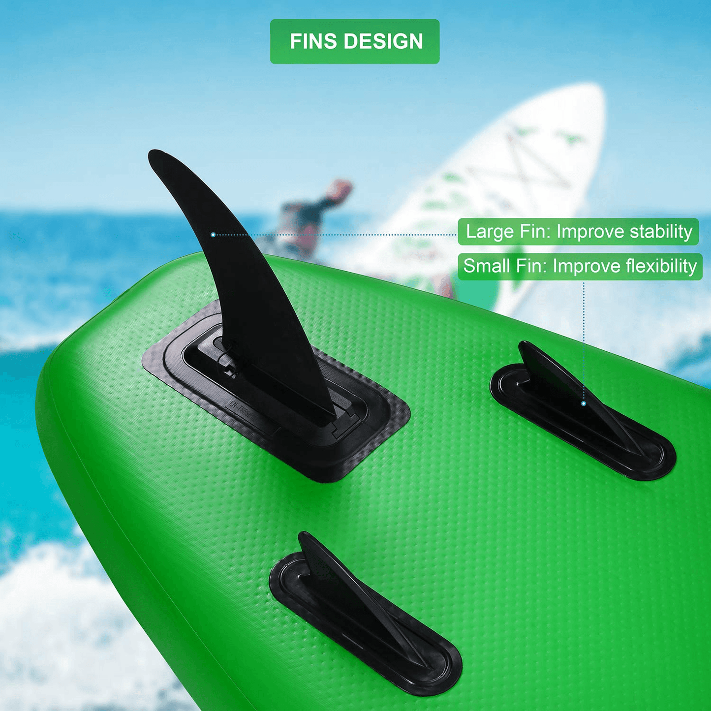 MaxKare Inflatable Paddle Board SUP Stand Up Paddle Board 6 inches Thick Board with SUP Accessories & Carry Bag & Fast Pumping for Adults - NAIPO