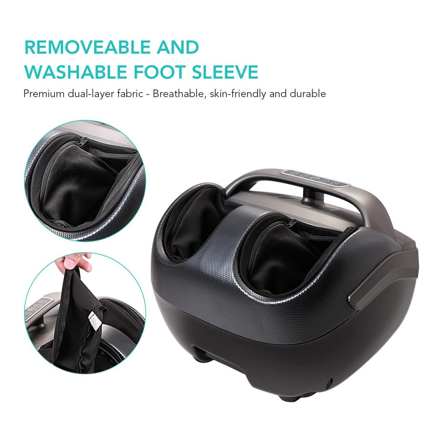 Naipo Foot Massager Shiatsu Foot Massage Machine Luxury Feet Massager Deep Kneading Massage with Tapping, Rolling, Air Compression, Heat and Adjustable Intensity Scraping for Plantar Fasciitis - NAIPO