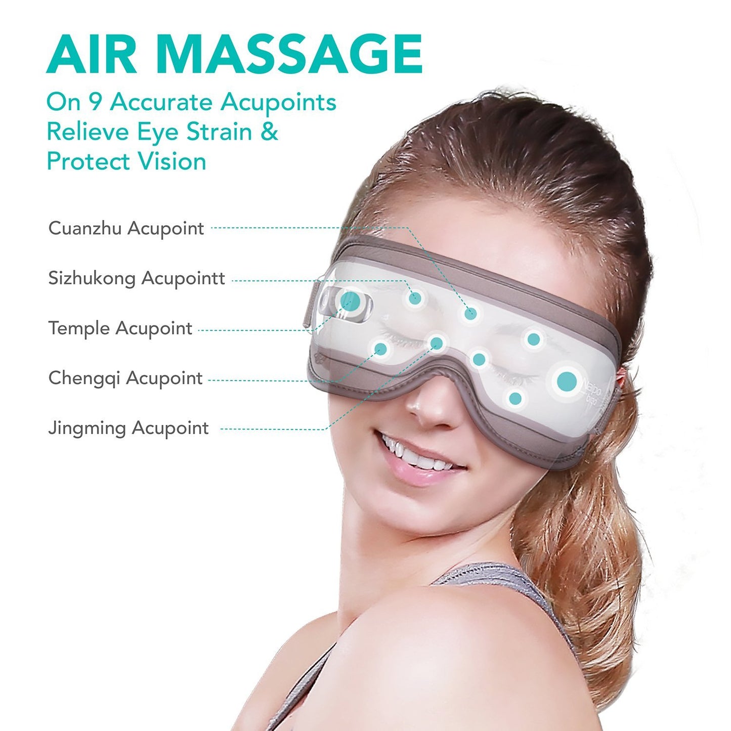 Naipo Wireless Eye Massager with Heat and Air Pressure - NAIPO