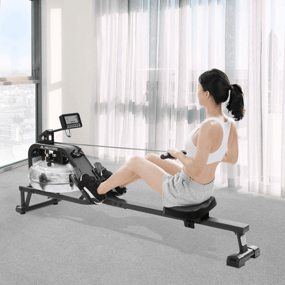 Water Rower Rowing Machine Foldable Water Resistance Row Machine - NAIPO